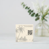Cancun Passport Wedding QR Begleitkarte (Stehend Vorderseite)