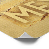 Cancun Poster Palm Tree Vintage Travel (Ecke)