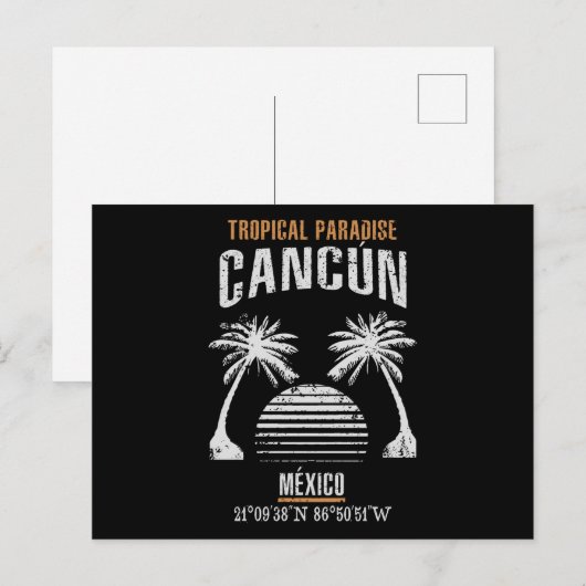 Cancún Postkarte (Vorne/Hinten)