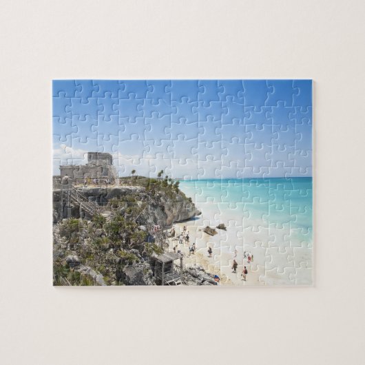 Cancun, Quintana Roo, Mexiko - Ruinen auf einem Hü Puzzle (Horizontal)