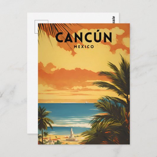 Cancun Reise Postkarte (Vorne/Hinten)