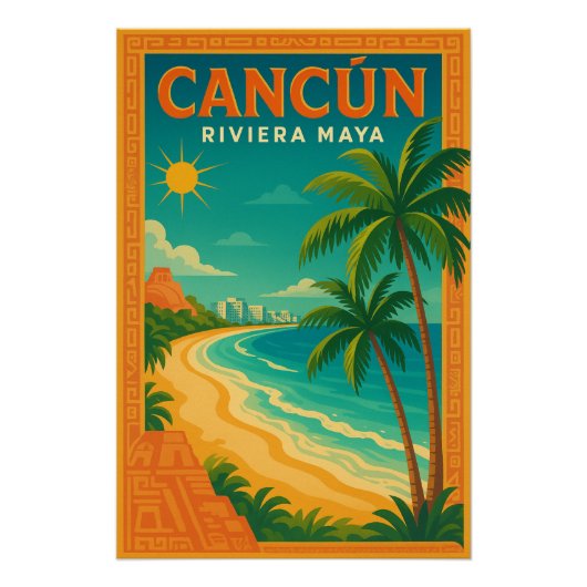 Cancún – Riviera Maya travel Poster (Vorderseite)