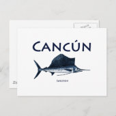 Cancun Sailfish Postkarte (Vorne/Hinten)