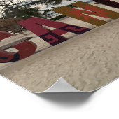 Cancun Sign - Playa Delfine, Mexico Poster (Ecke)