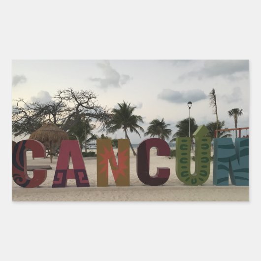 Cancun Sign - Playa Delfine, Mexico Stickers (Vorderseite)