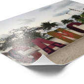 Cancun Sign - Playa Delfine, Mexiko Foto Print (Ecke)