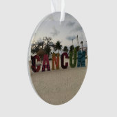 Cancun Sign - Playa Delfine, Mexiko Ornament (Vorderseite)