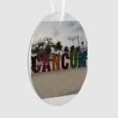 Cancun Sign - Playa Delfine, Mexiko Ornament (Vorderseite)