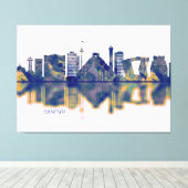 Cancun Skyline Leinwanddruck (Insitu (Holzboden))