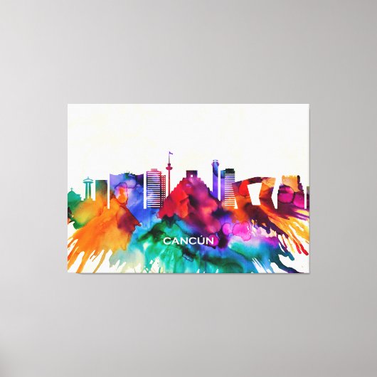 Cancun Skyline Leinwanddruck (Vorderseite)