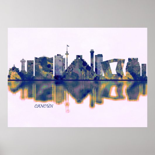 Cancun Skyline Poster (Vorne)