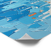 Cancún Skyline Poster - Vibranican Beach Art (Ecke)