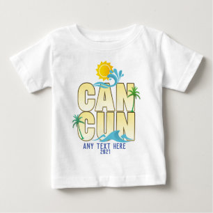 Cancun Sommer Urlaub Beach Palmen Custom T-S Baby T-shirt