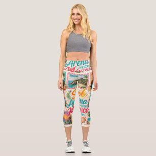 Cancun Sonne Sand Mexiko Schöne Strände Tropisch Capri Leggings