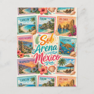 Cancun Sonne Sand Mexiko Schöne Strände Tropisch  Postkarte