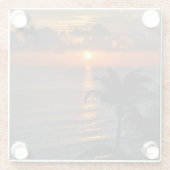 Cancun Sonnenuntergang Glasuntersetzer (Rückseite)