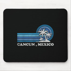 Cancun Strand Mexiko Familien Sommerurlaub Vintage Mousepad