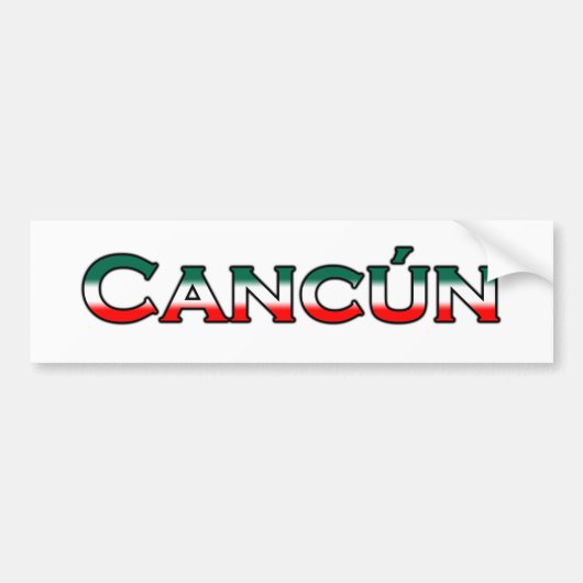 Cancun (Textlogo) Autoaufkleber (Vorne)