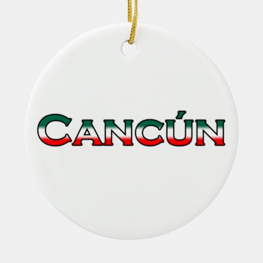 Cancun (Textlogo) Keramikornament (Vorne)