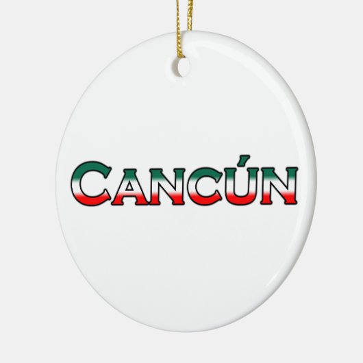 Cancun (Textlogo) Keramikornament (Links)