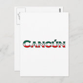 Cancun (Textlogo) Postkarte (Vorne/Hinten)