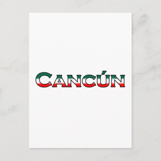 Cancun (Textlogo) Postkarte (Vorderseite)