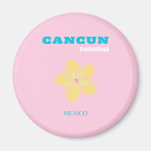 Cancun Travel Art, Travel Art, Preppy, Preppy Room Magnet (Vorne)