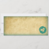 Cancun Twilight Beach Boarding Pass Wedding aqua Einladung (Rückseite)