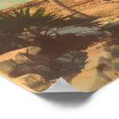 Cancun Vintage Reiseplakat Poster (Ecke)