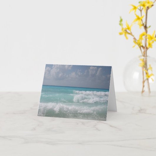 Cancun Wave Note Card Karte (Gelbe Blume)