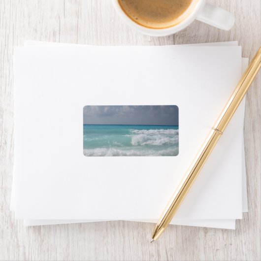 Cancun Waves Address Label Adressaufkleber (Insitu)