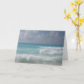 Cancun Waves Greeting Card Karte (Gelbe Blume)