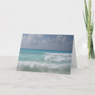 Cancun Waves Greeting Card Karte