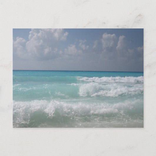 Cancun Waves Postcard Postkarte (Vorderseite)