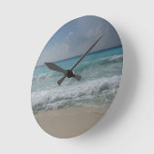 Cancun Waves Wall Clock Runde Wanduhr (Winkel)