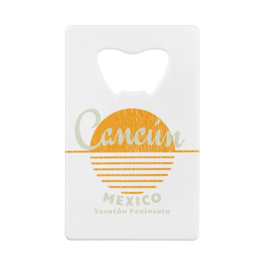 Cancun Yucatan Geldbeutel Flaschenöffner (Rückseite)
