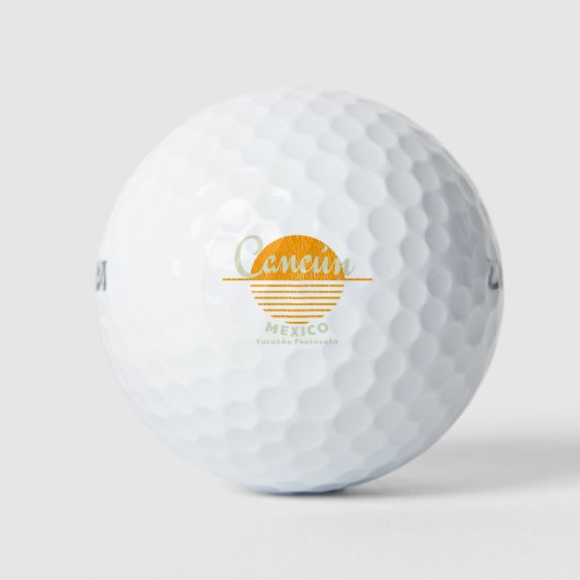 Cancun Yucatan Mexico Sun Golfball (Vorderseite)