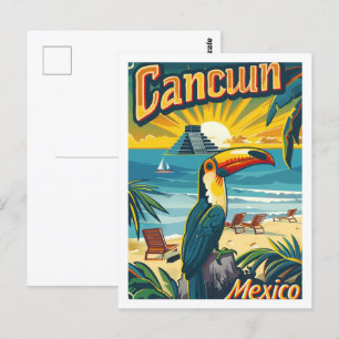 Cancuun Mexiko Vintage Berühmter Reiseort Postkarte