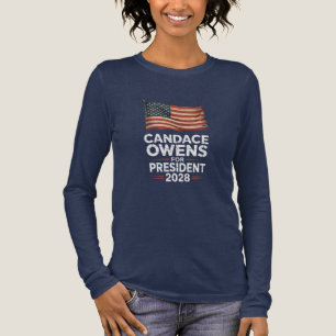 Candace Owens Für Präsident 2028 Langarm Tri-Blend Shirt
