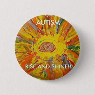 Candaces Autismus-Kunst-Knopf Button