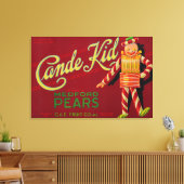 Cande Kid Pear Crate LabelMedford, OR Leinwanddruck (Insitu (Wohnzimmer))