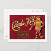 Cande Kid Pear Crate LabelMedford, OR Postkarte (Vorne/Hinten)
