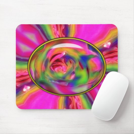 Canded Rose Petals-Computer Mousepad (Mit Mouse)