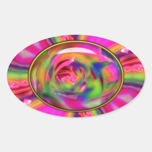 Canded Rose Petals-OVAL STICKERS SHEET (Vorderseite)