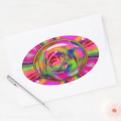 Canded Rose Petals-OVAL STICKERS SHEET (Umschlag)