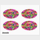 Canded Rose Petals-OVAL STICKERS SHEET (Blatt)