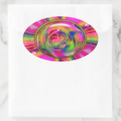 Canded Rose Petals-OVAL STICKERS SHEET (Tasche)
