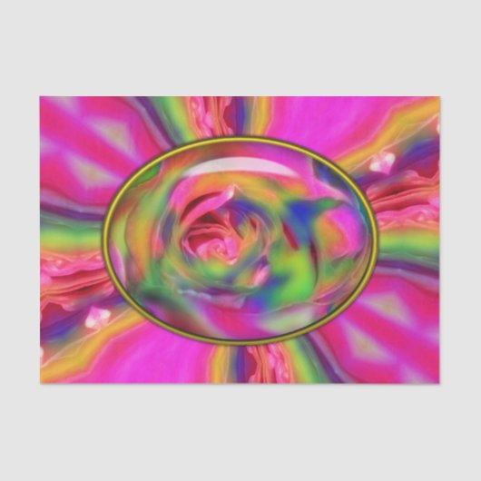 Canded Rose Petals Tissue Wrapping Paper Seidenpapier (Vorderseite)