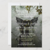 Candelabra Bat Wings Halloween-Party Cards Einladung (Rückseite)