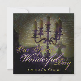 Candelabra Dark Romance Halloween Hochzeit Einladung